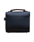 Handmade Leather Two Tone Sugarcube Handbag - Black & Oxblood