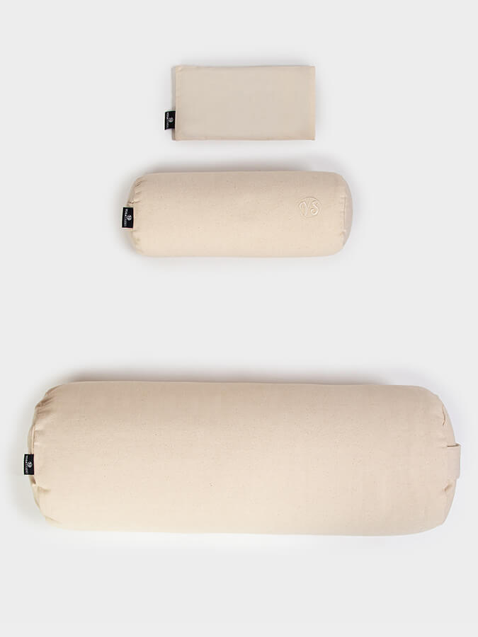 Yoga Studio Organic Meditation Bolster &amp; Eye Pillow Set - Relax