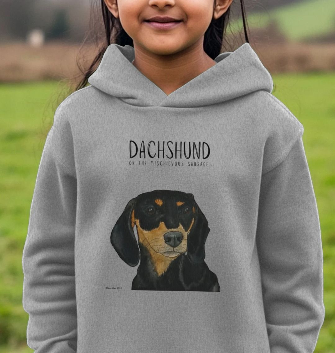 Mischievous Black &amp; Tan Sausage Hoodie – Snuggles, Sass &amp; Sustainability!