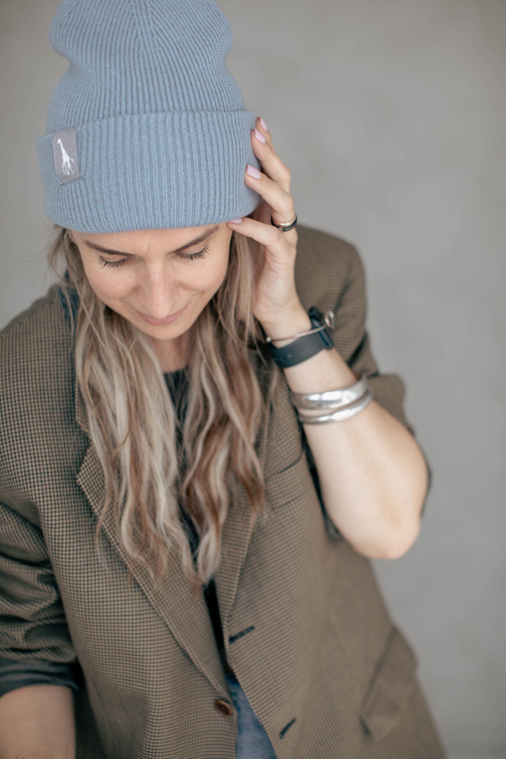 Ultra Soft Beanie with Giraffe Tag