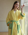 Ultra Soft Dopamine Stripe Bathrobe - 100% Organic Long-stapled Cotton-2