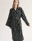 Ultra Soft Retro Stripe Bathrobe - 100% Organic Long-stapled Cotton-2