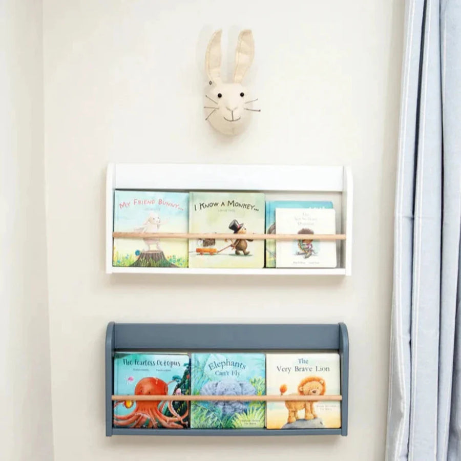 Premium white rabbit mini head, stylish neutral decor, easy-hang bamboo hook, best-selling animal wall art by Ella James at brixbailey.com