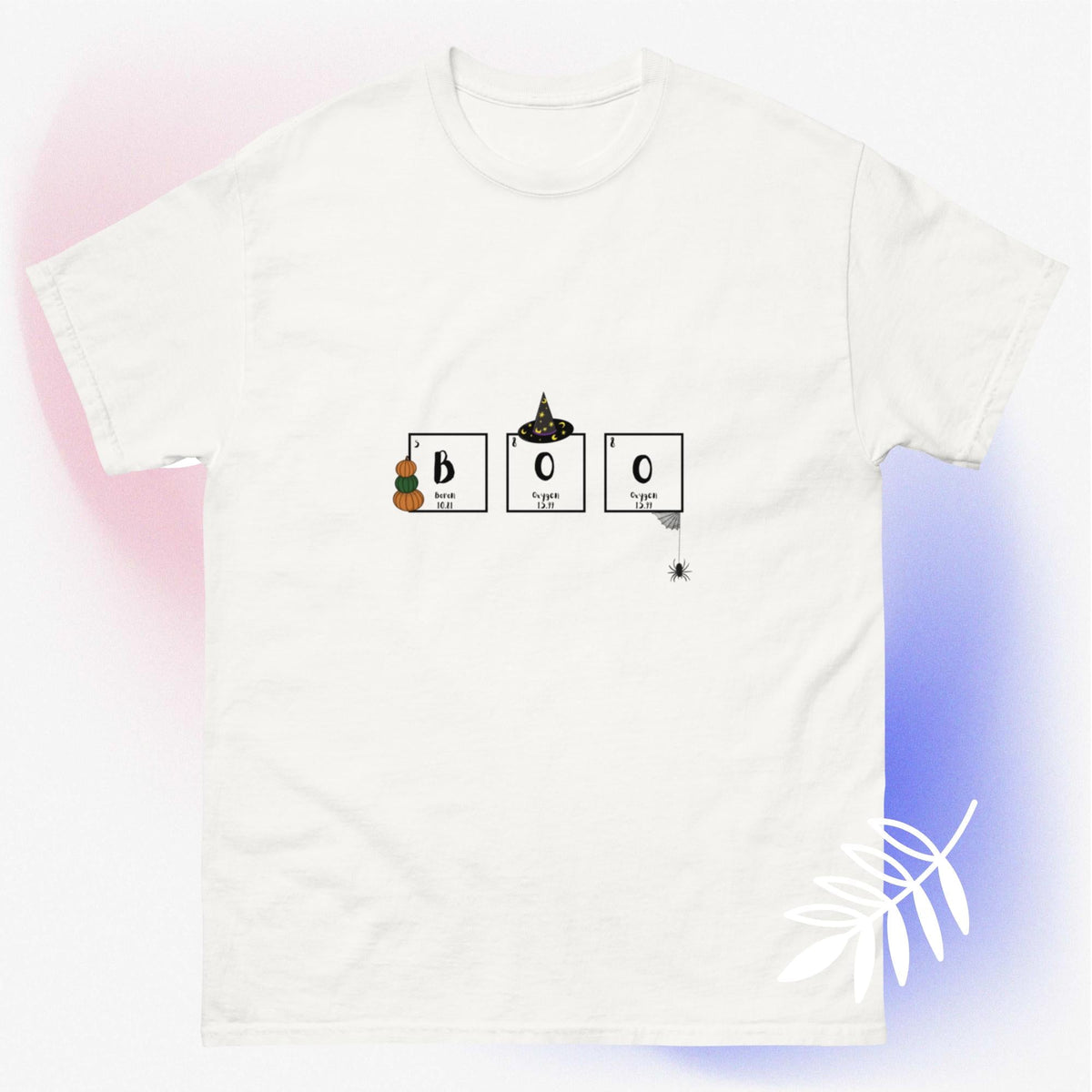 BOO science periodic table Halloween unisex T-shirt