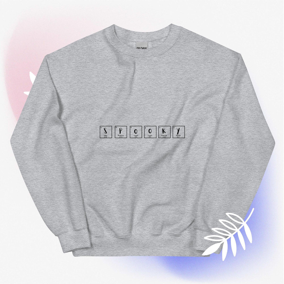 Spooky science periodic table Halloween sweatshirt jumper