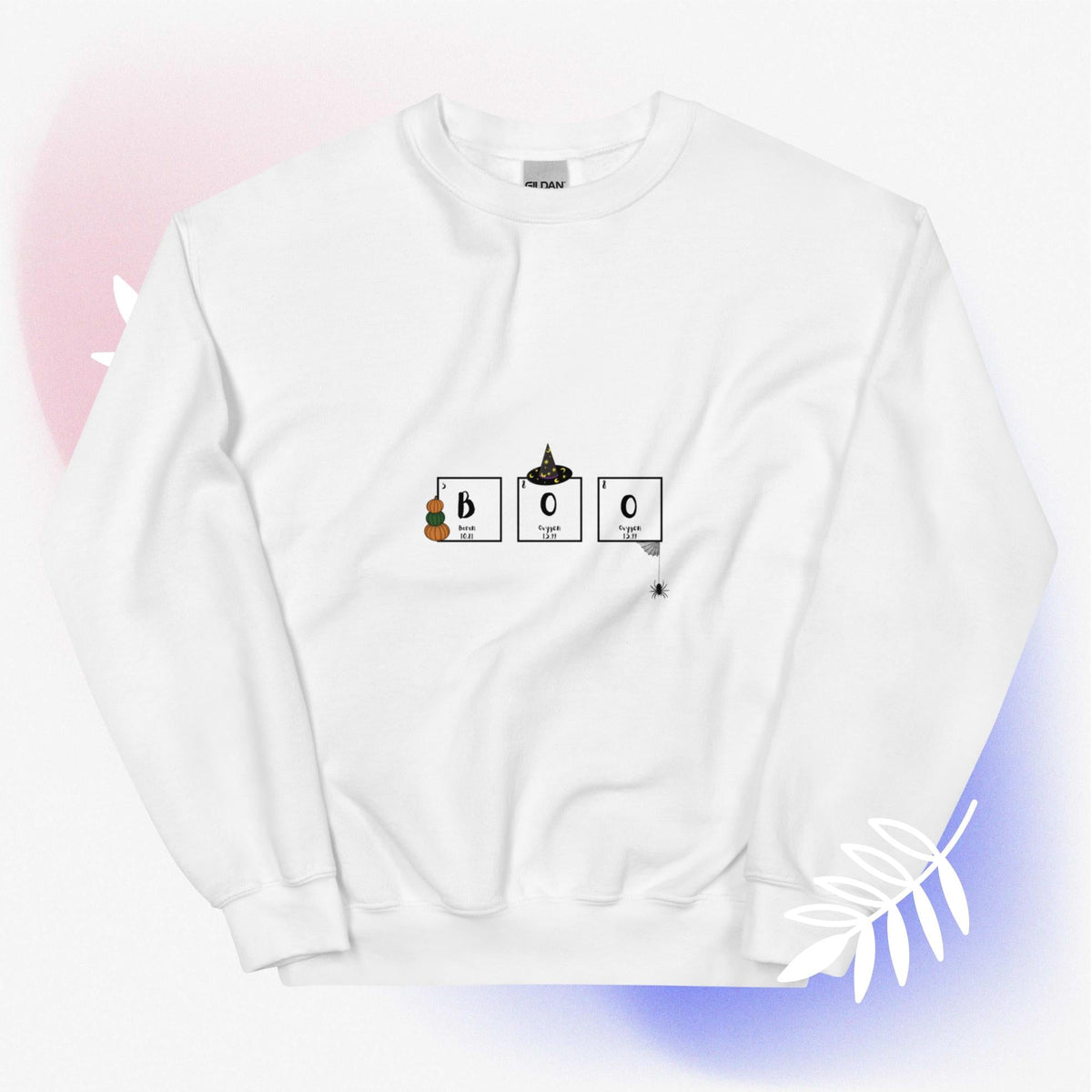 BOO periodic table science Halloween sweatshirt
