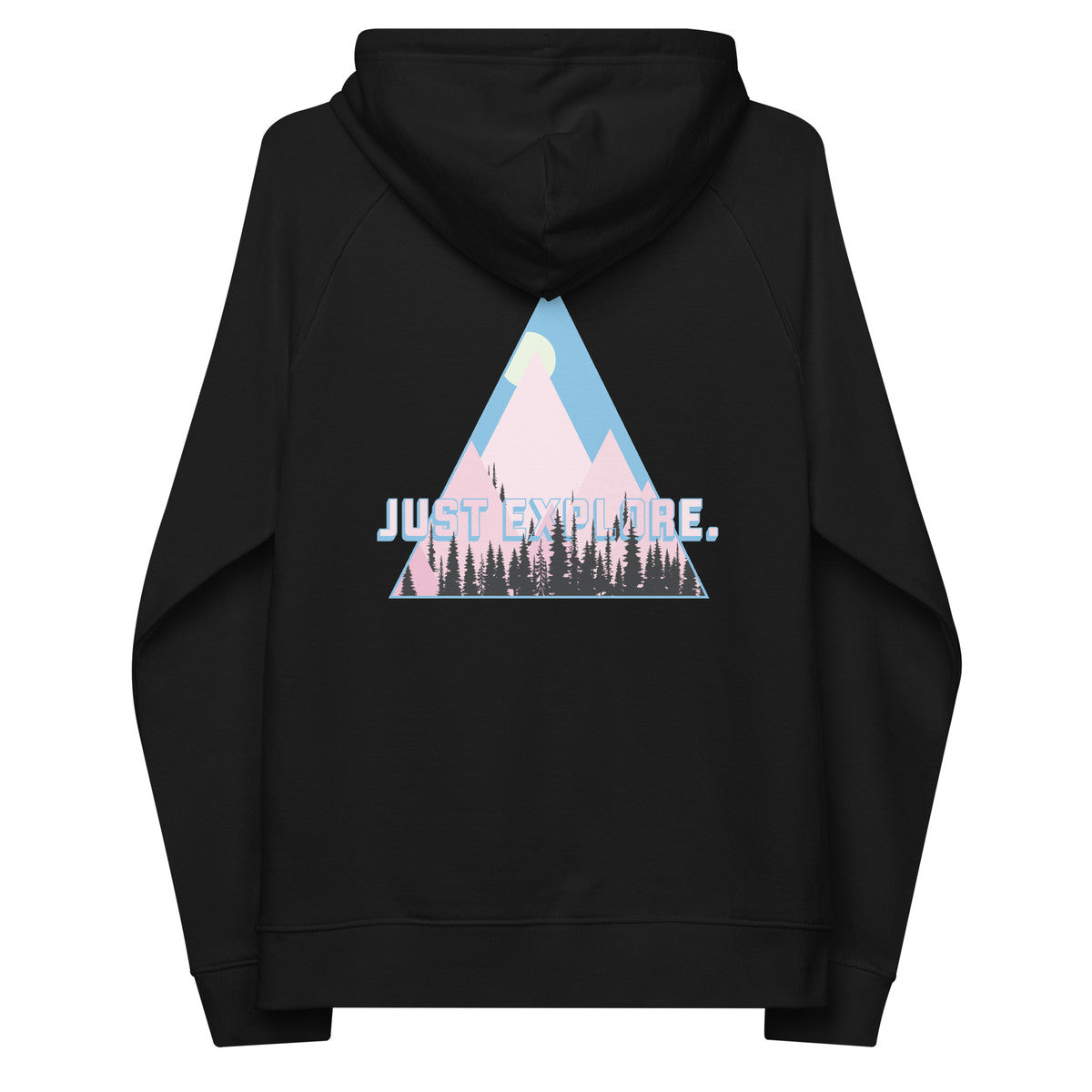 Just Explore. Seeker Organic Cotton Raglan Hoodie