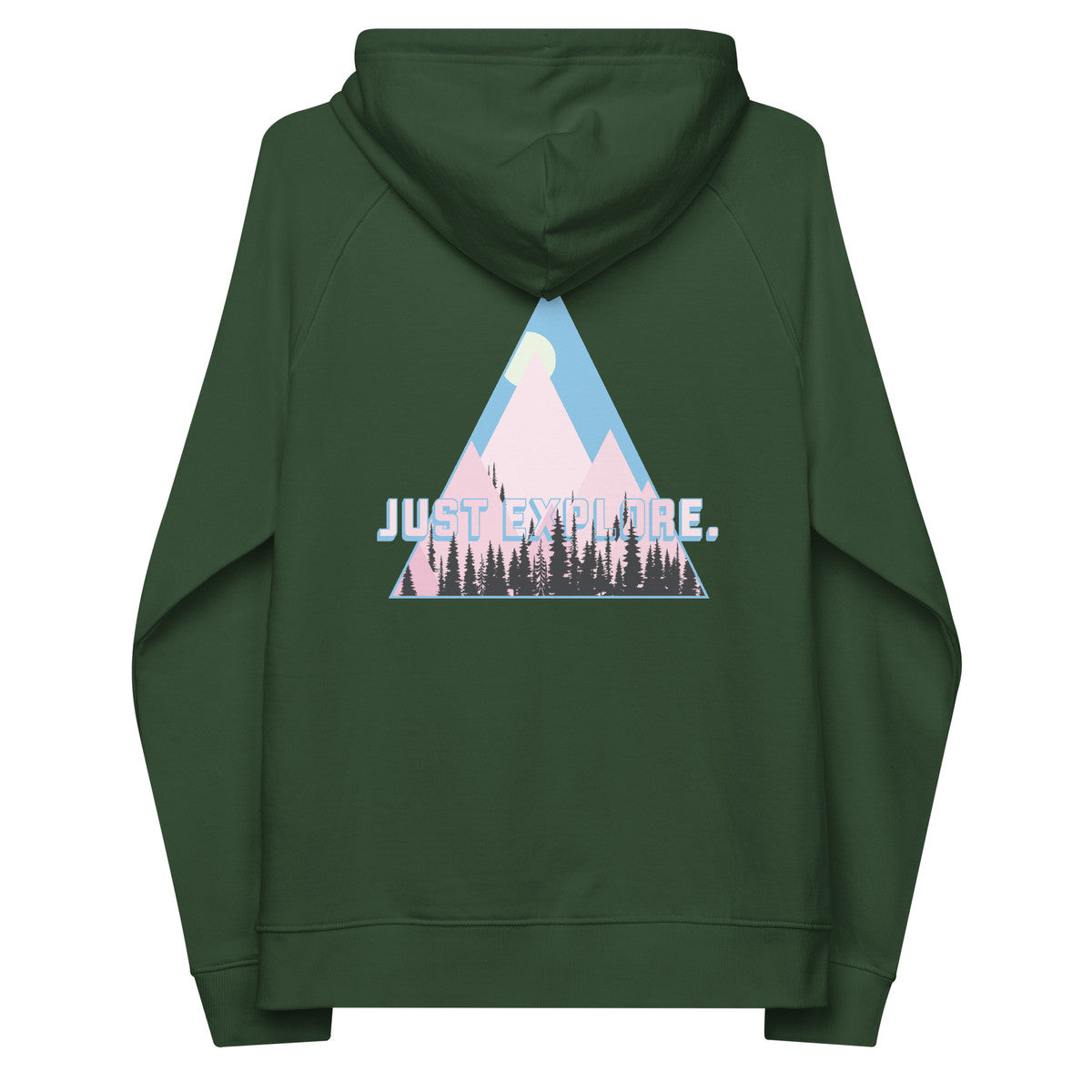 Just Explore. Seeker Organic Cotton Raglan Hoodie