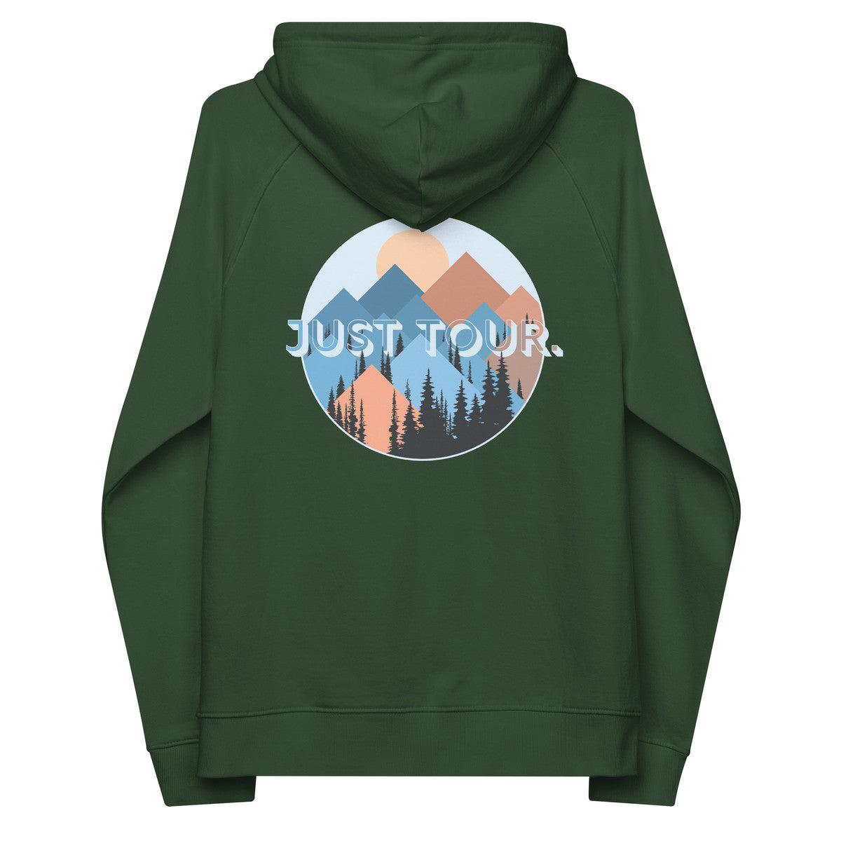 Just Tour. Seeker Organic Cotton Raglan Hoodie