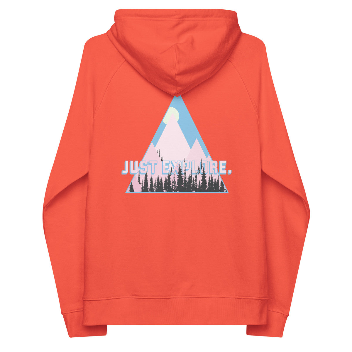 Just Explore. Seeker Organic Cotton Raglan Hoodie