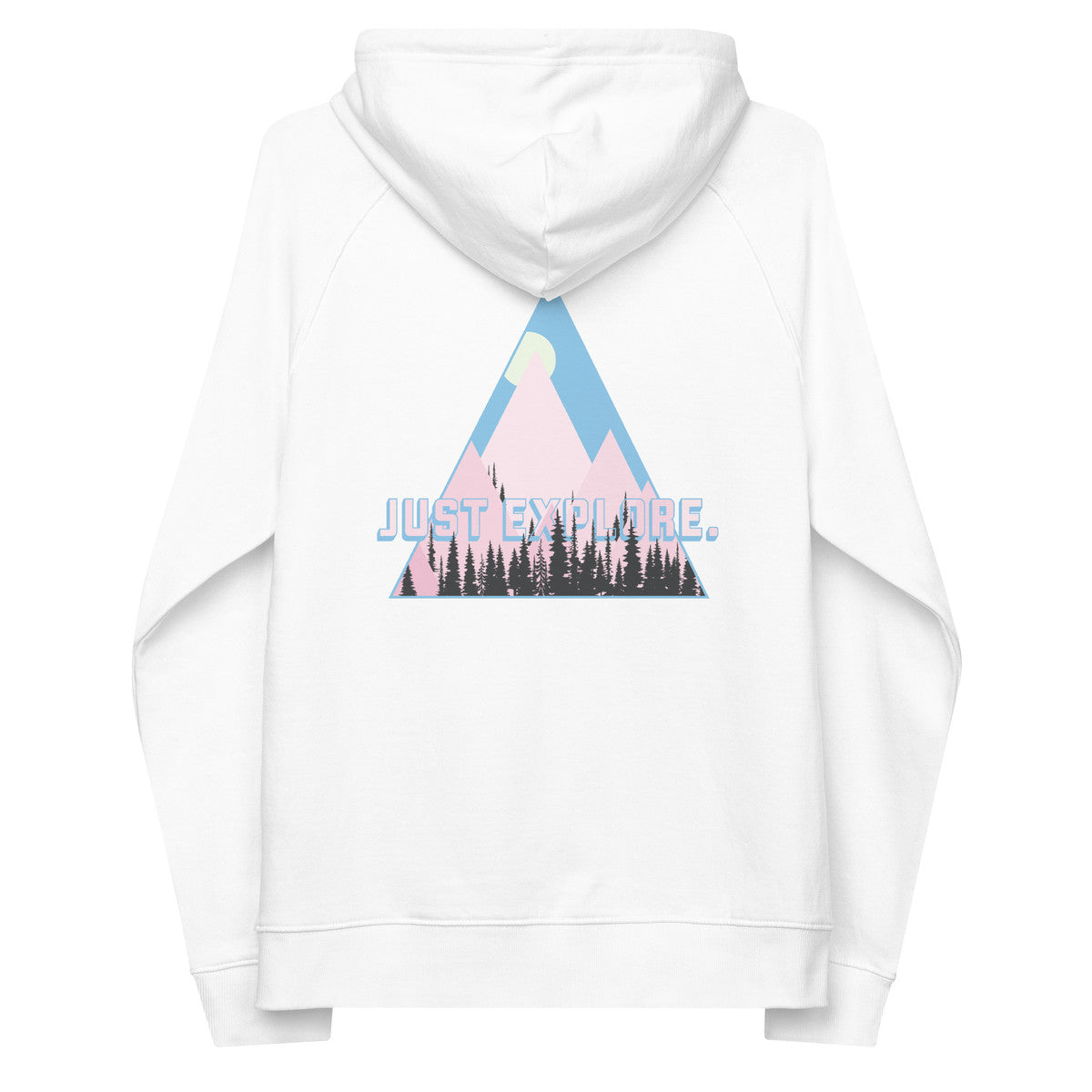 Just Explore. Seeker Organic Cotton Raglan Hoodie