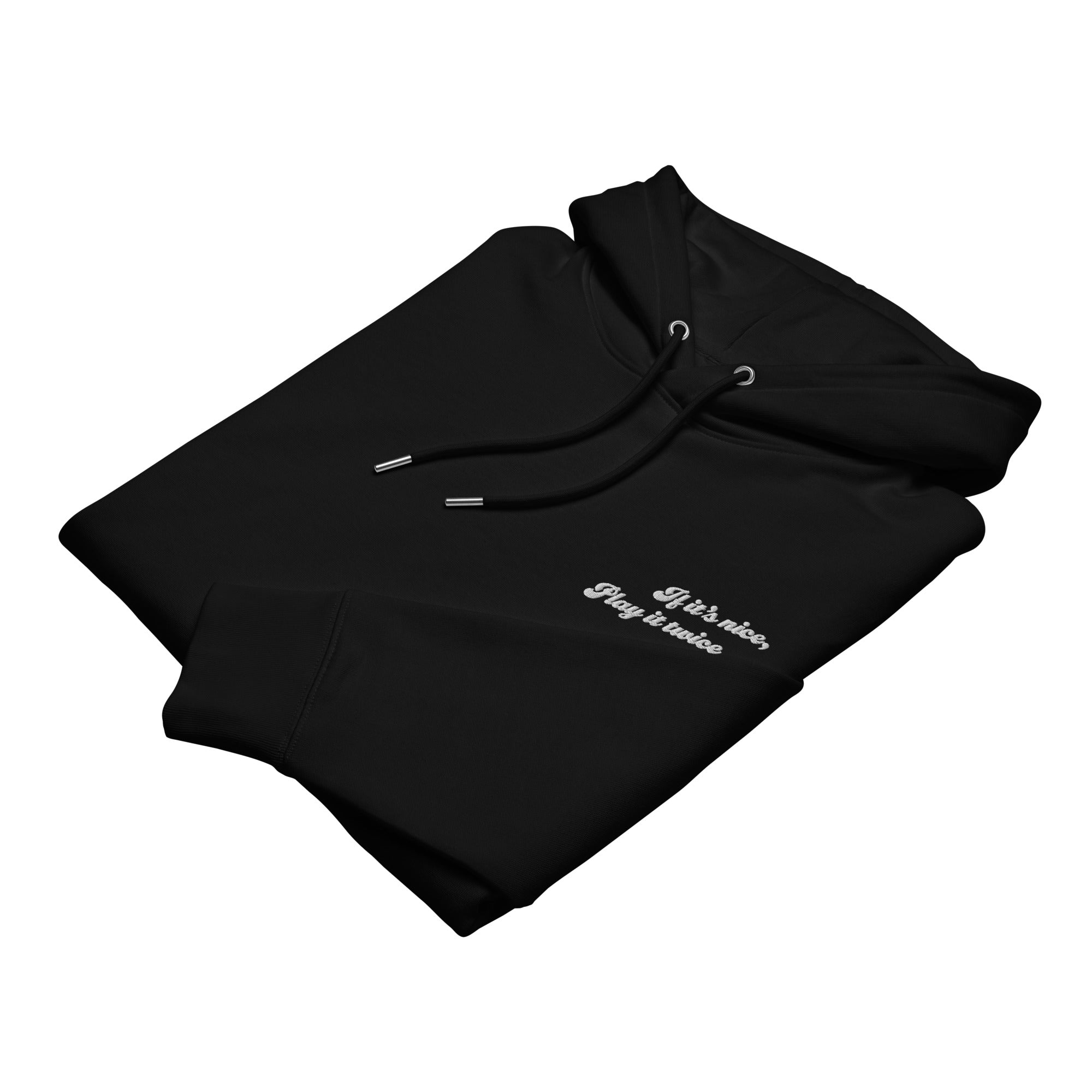 If It's Nice Play It Twice DISCO! Organic Cotton Embroidered Heavyweight Hoodie