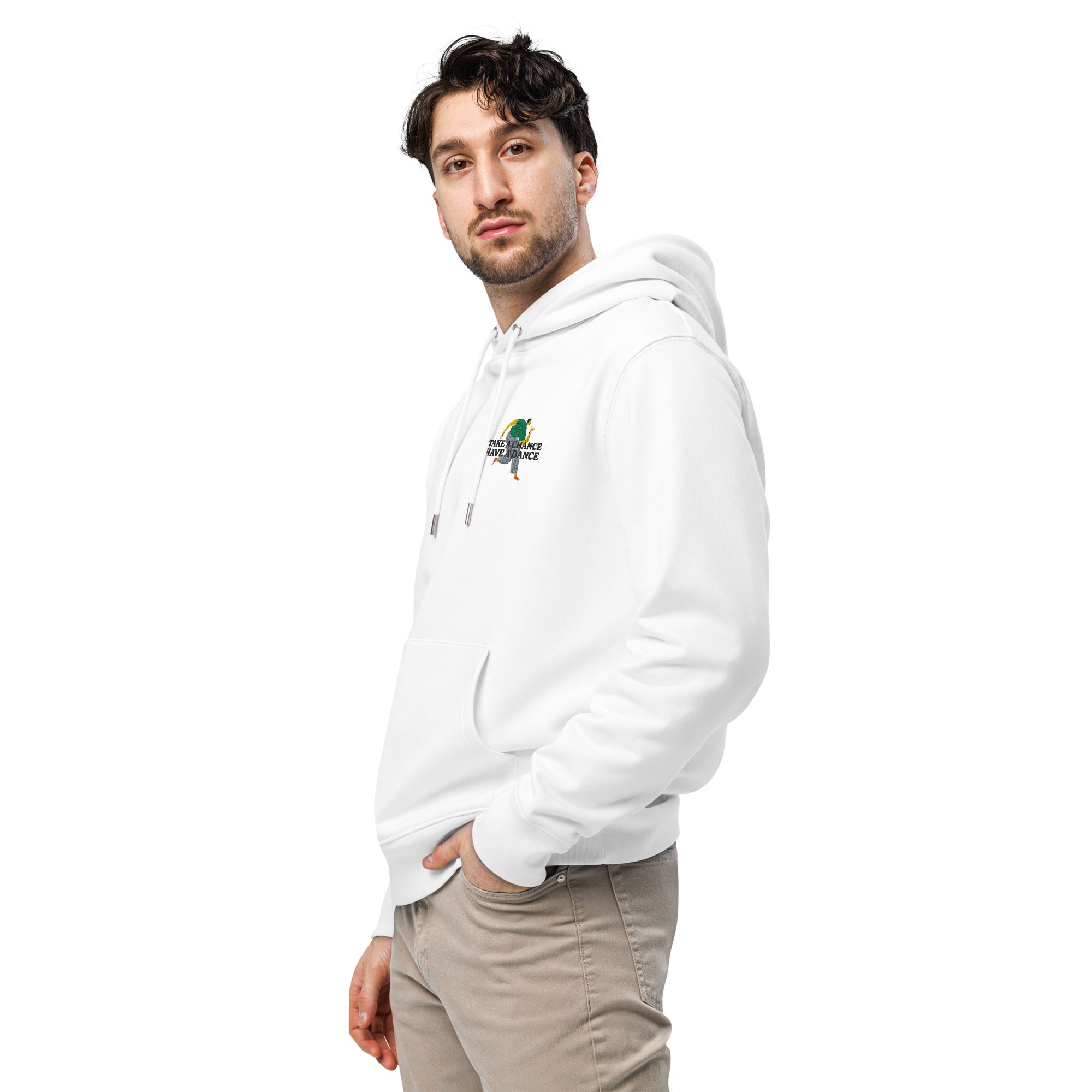 Take A Chance Have A Dance DISCO! Organic Cotton Embroidered Heavyweight Hoodie