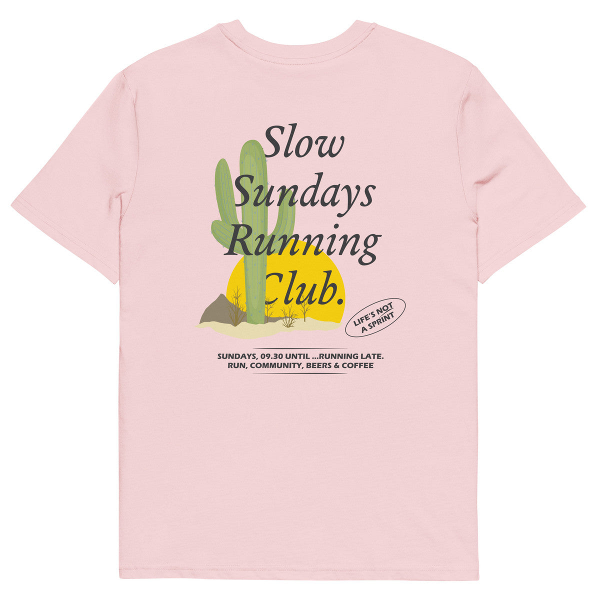 Cactus Slow Sundays Running Club Organic Cotton T-Shirt