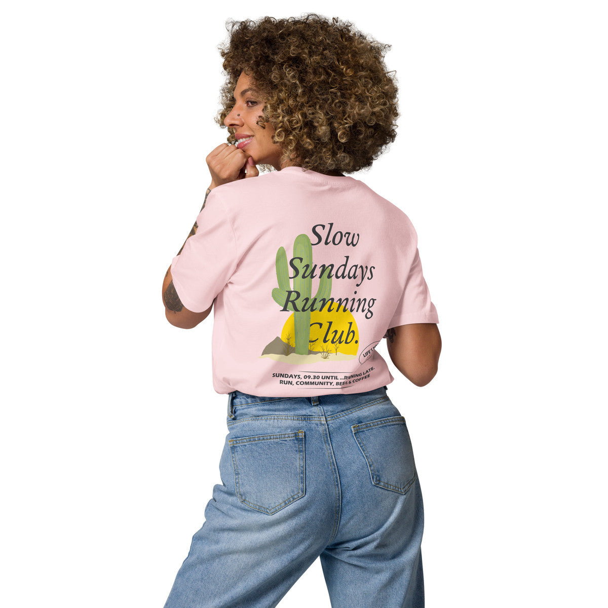 Cactus Slow Sundays Running Club Organic Cotton T-Shirt