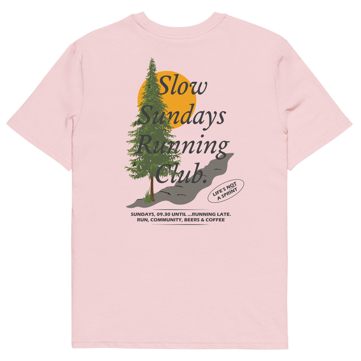 Mountain Pine Slow Sundays Running Club Organic Cotton T-Shirt