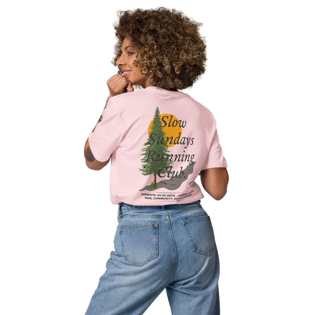 Mountain Pine Slow Sundays Running Club Organic Cotton T-Shirt