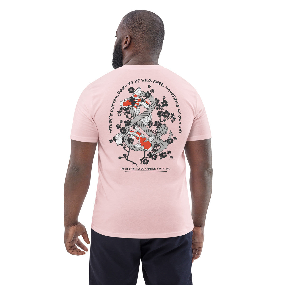 Koi Fish Another Good Day Organic Cotton T-Shirt