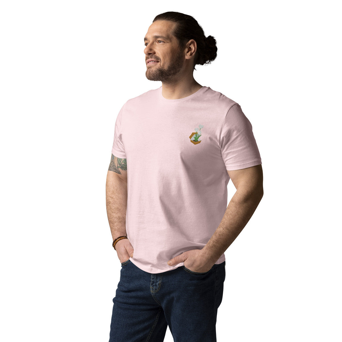 Tulip Garden Dystopia Organic Cotton Embroidered T-Shirt