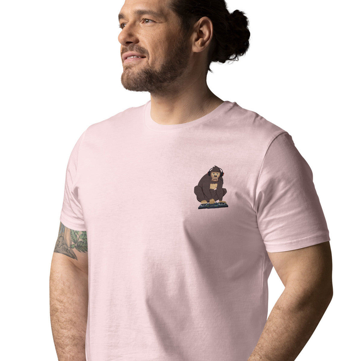 The DJ Monkey Organic Cotton Embroidered T-Shirt