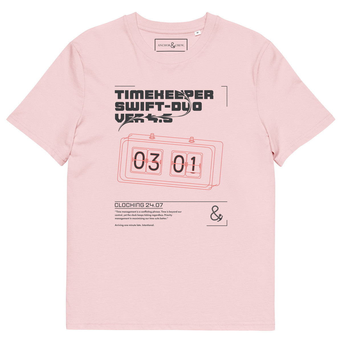 Timekeeper Swift-Duo Ver 4.5 Clock Archives Organic Cotton T-Shirt