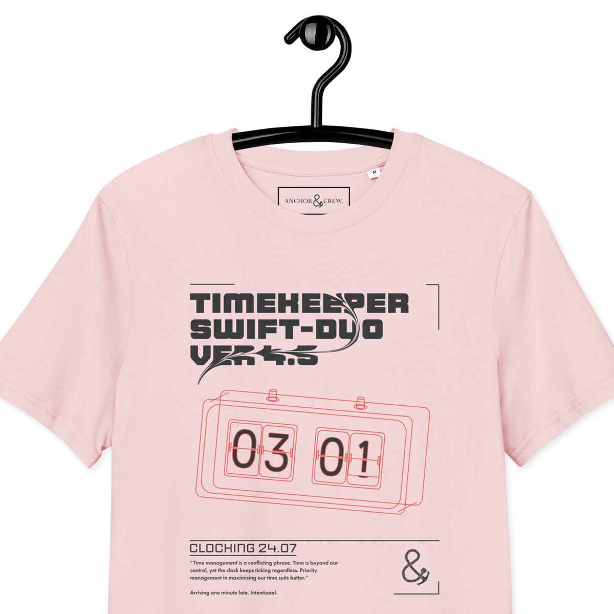 Timekeeper Swift-Duo Ver 4.5 Clock Archives Organic Cotton T-Shirt