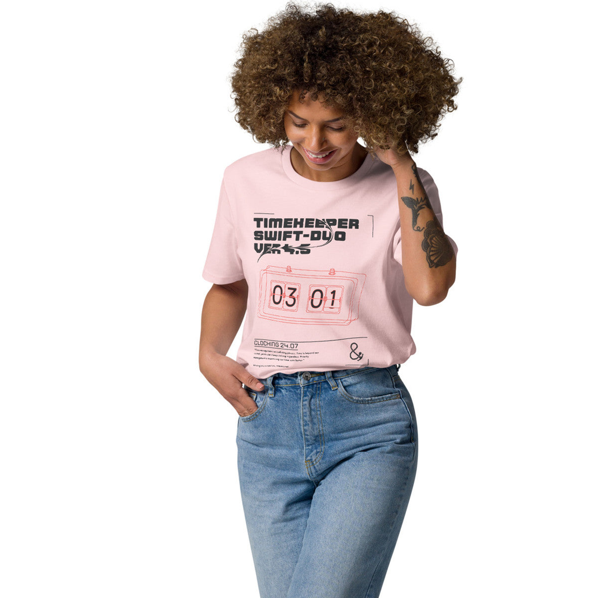 Timekeeper Swift-Duo Ver 4.5 Clock Archives Organic Cotton T-Shirt