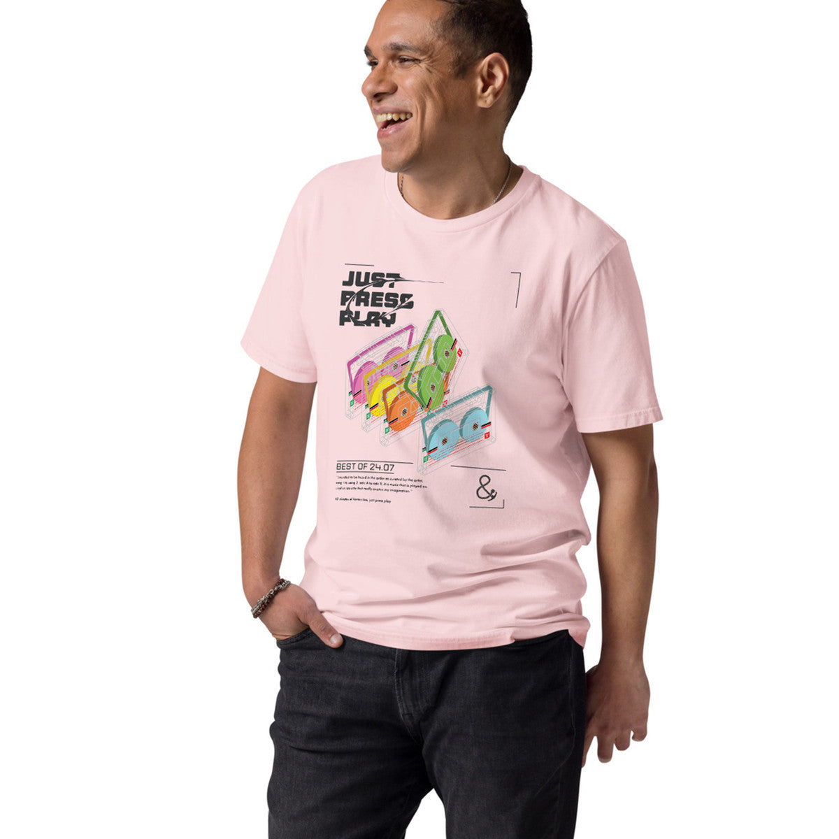 Just Press Play Cassettes Archives Organic Cotton T-Shirt