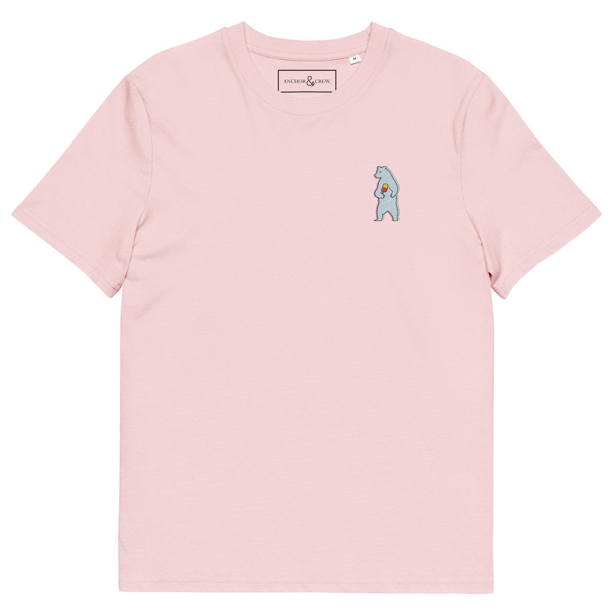 Polar Bear Day Out In The Wild Organic Cotton Embroidered T-Shirt
