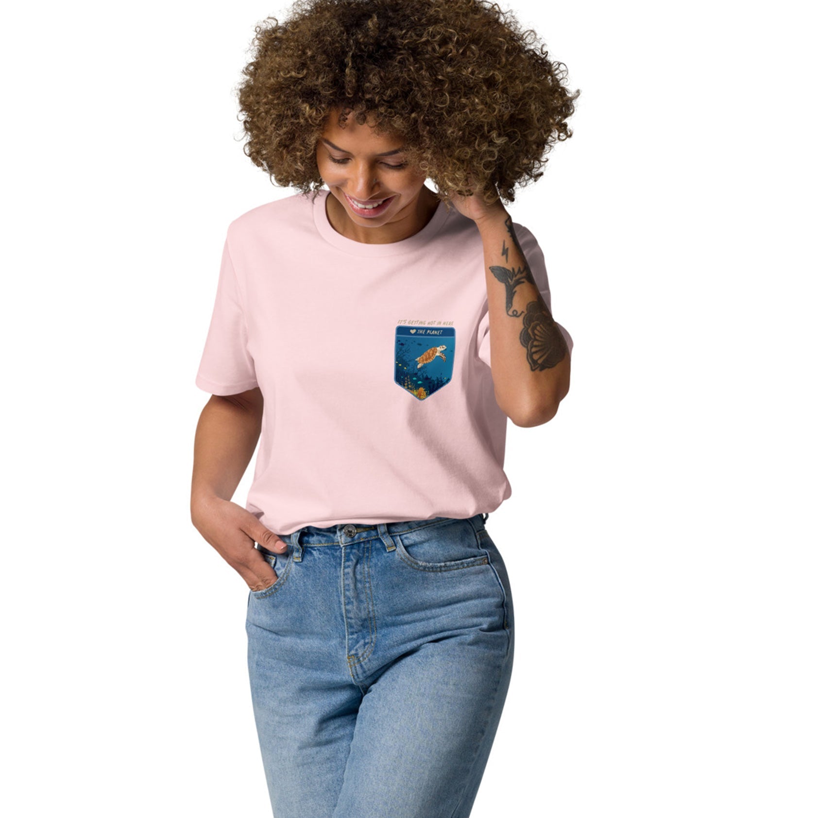 Think Ocean Turtle Love The Planet Organic Cotton T-Shirt