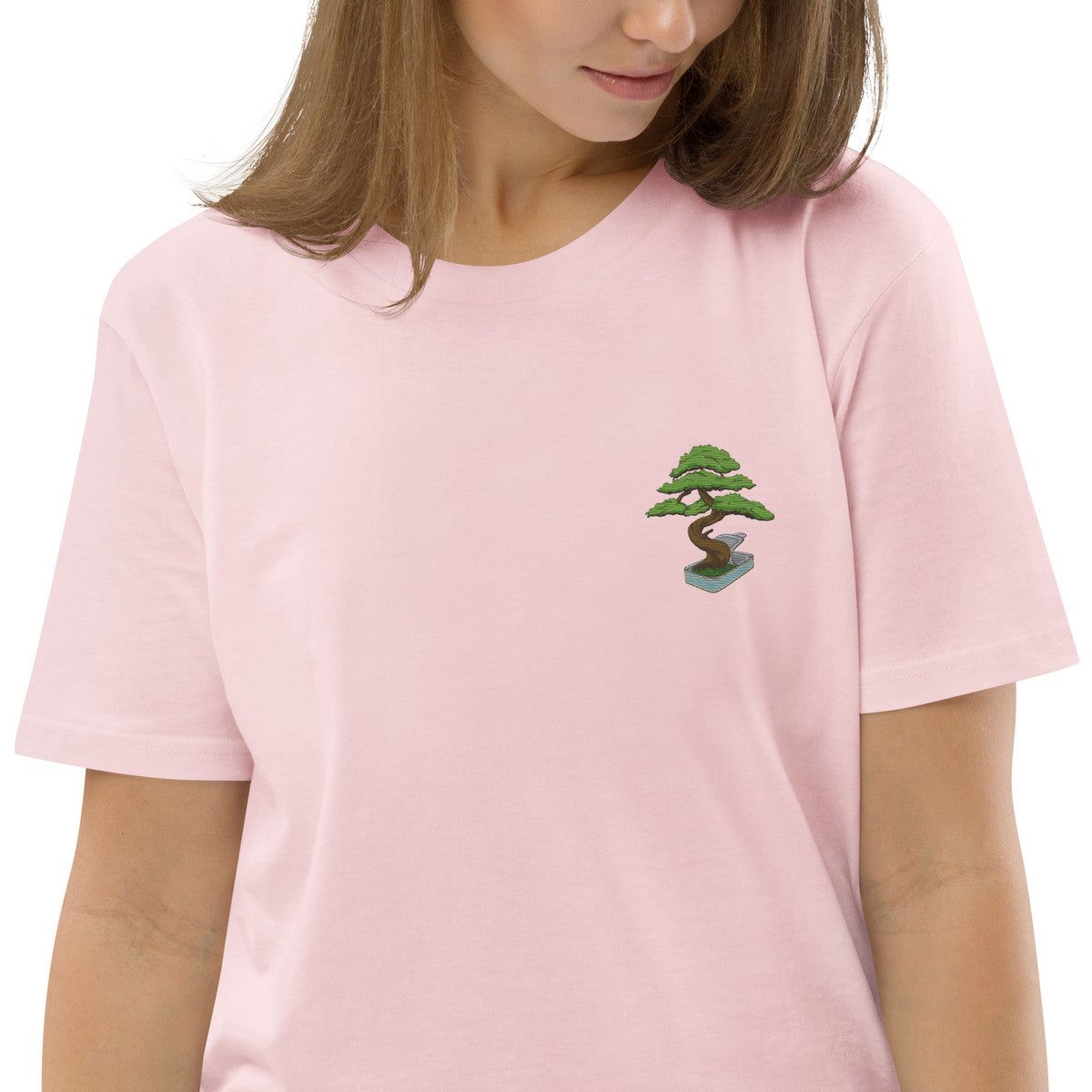 Bonsai Garden Dystopia Organic Cotton Embroidered T-Shirt