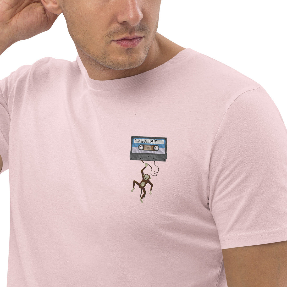 The Cassette Monkey Organic Cotton Embroidered T-Shirt