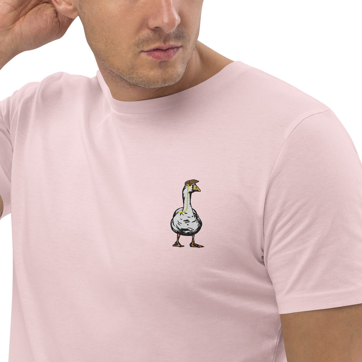 Dapper Duck Actual Life Organic Cotton Embroidered T-Shirt