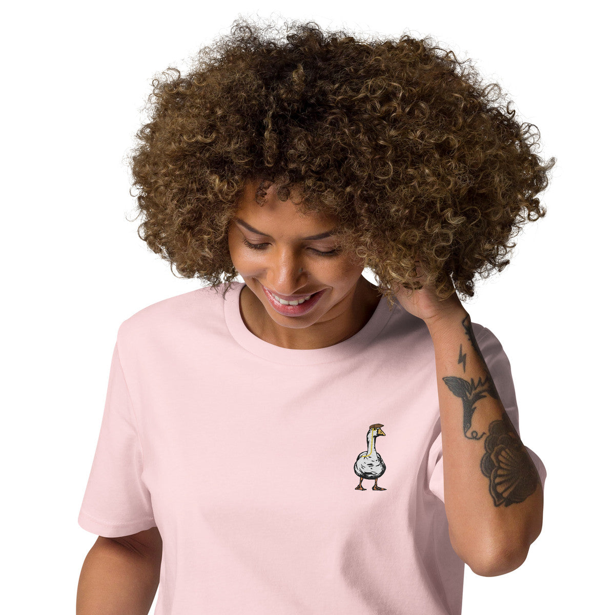 Dapper Duck Actual Life Organic Cotton Embroidered T-Shirt