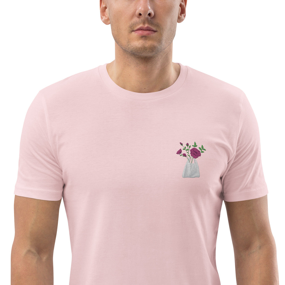 Peony Garden Dystopia Organic Cotton Embroidered T-Shirt