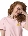 GUSTATORY Coffee Over Bills Organic Cotton Embroidered T-Shirt