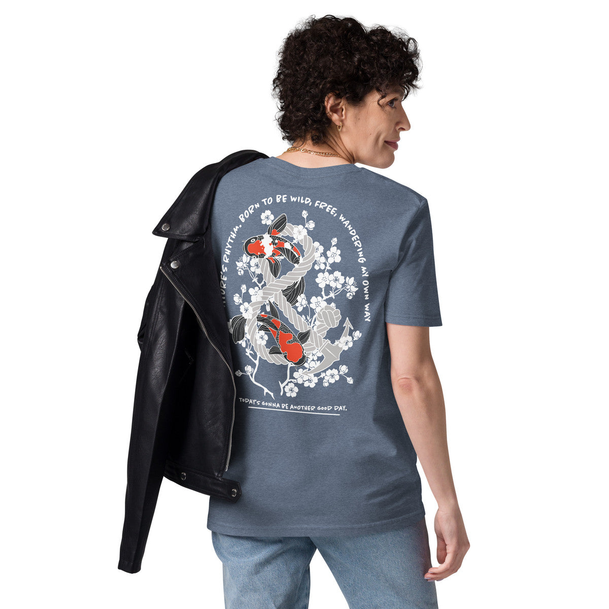 Koi Fish Another Good Day Organic Cotton T-Shirt