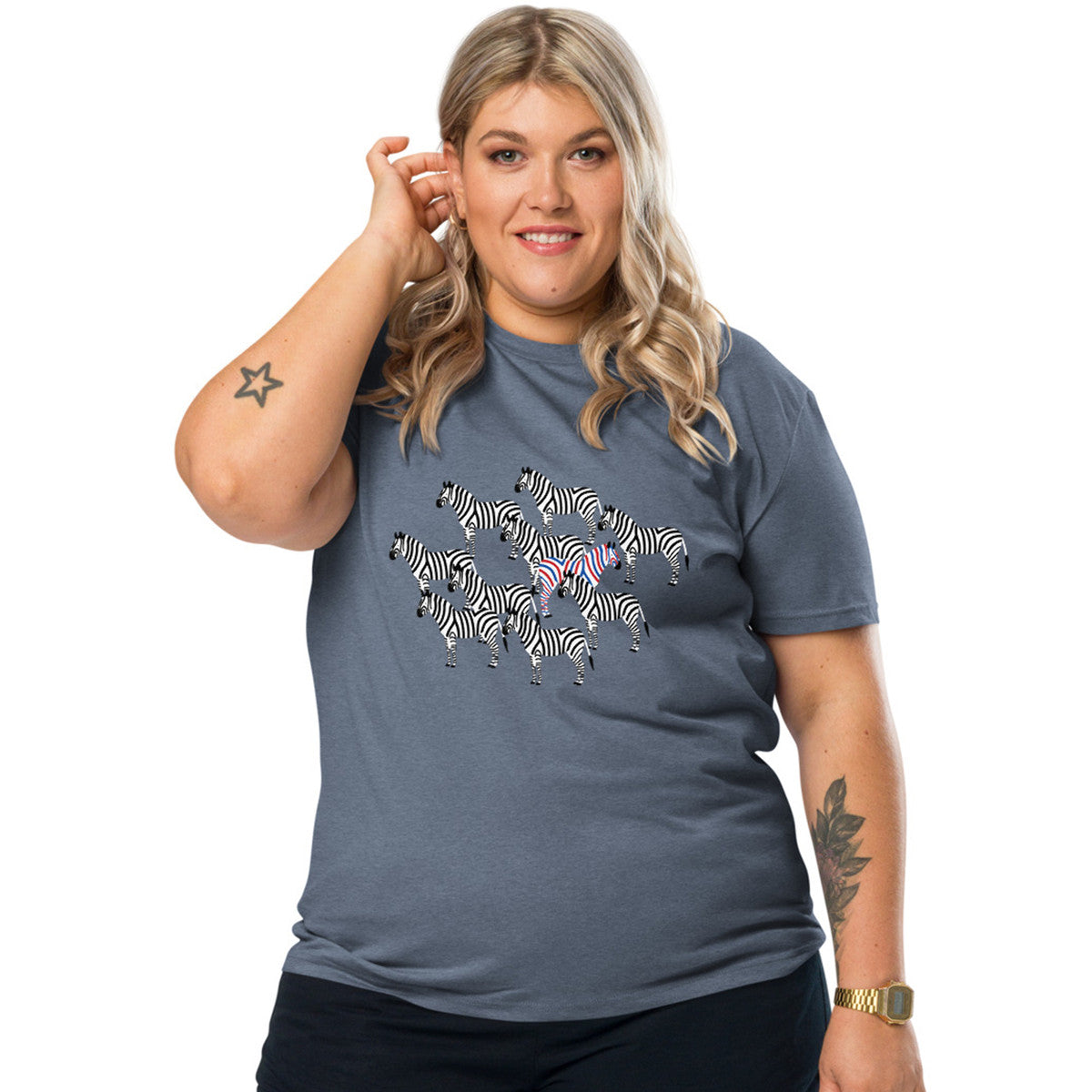 Zebra Where's William Going? Organic Cotton T-Shirt