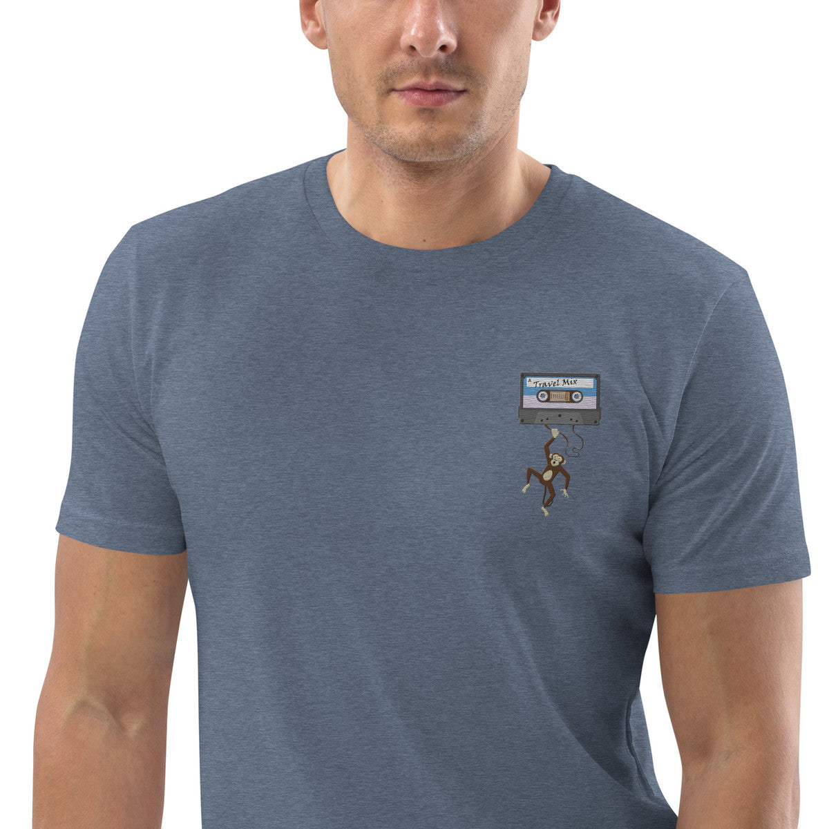 The Cassette Monkey Organic Cotton Embroidered T-Shirt