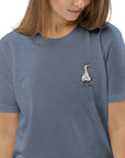 Dapper Duck Actual Life Organic Cotton Embroidered T-Shirt