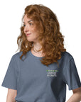 GUSTATORY Coffee & Chats Organic Cotton Embroidered T-Shirt