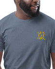GUSTATORY Coffee Over Bills Organic Cotton Embroidered T-Shirt