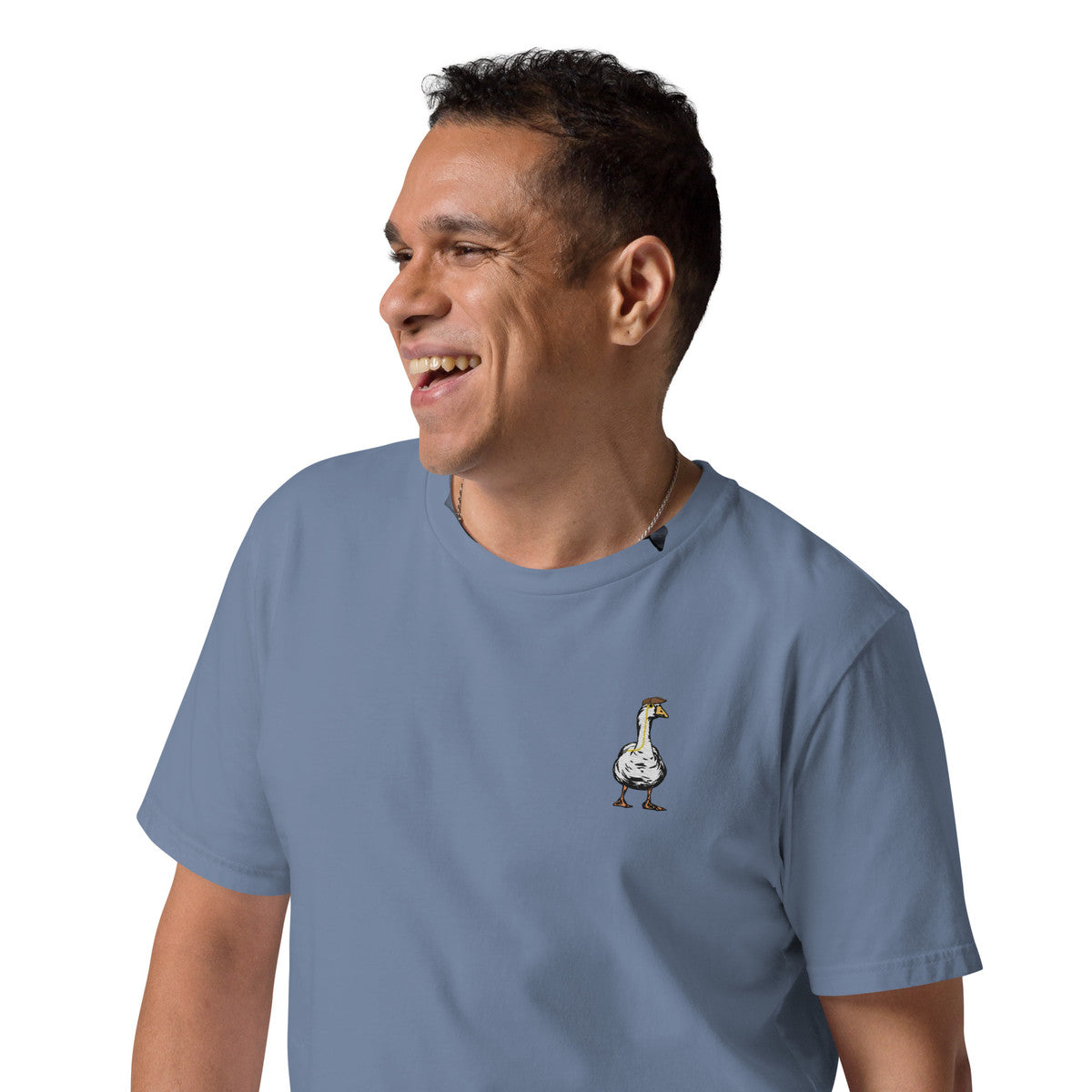 Dapper Duck Actual Life Organic Cotton Embroidered T-Shirt