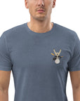 The Drummer Monkey Organic Cotton Embroidered T-Shirt