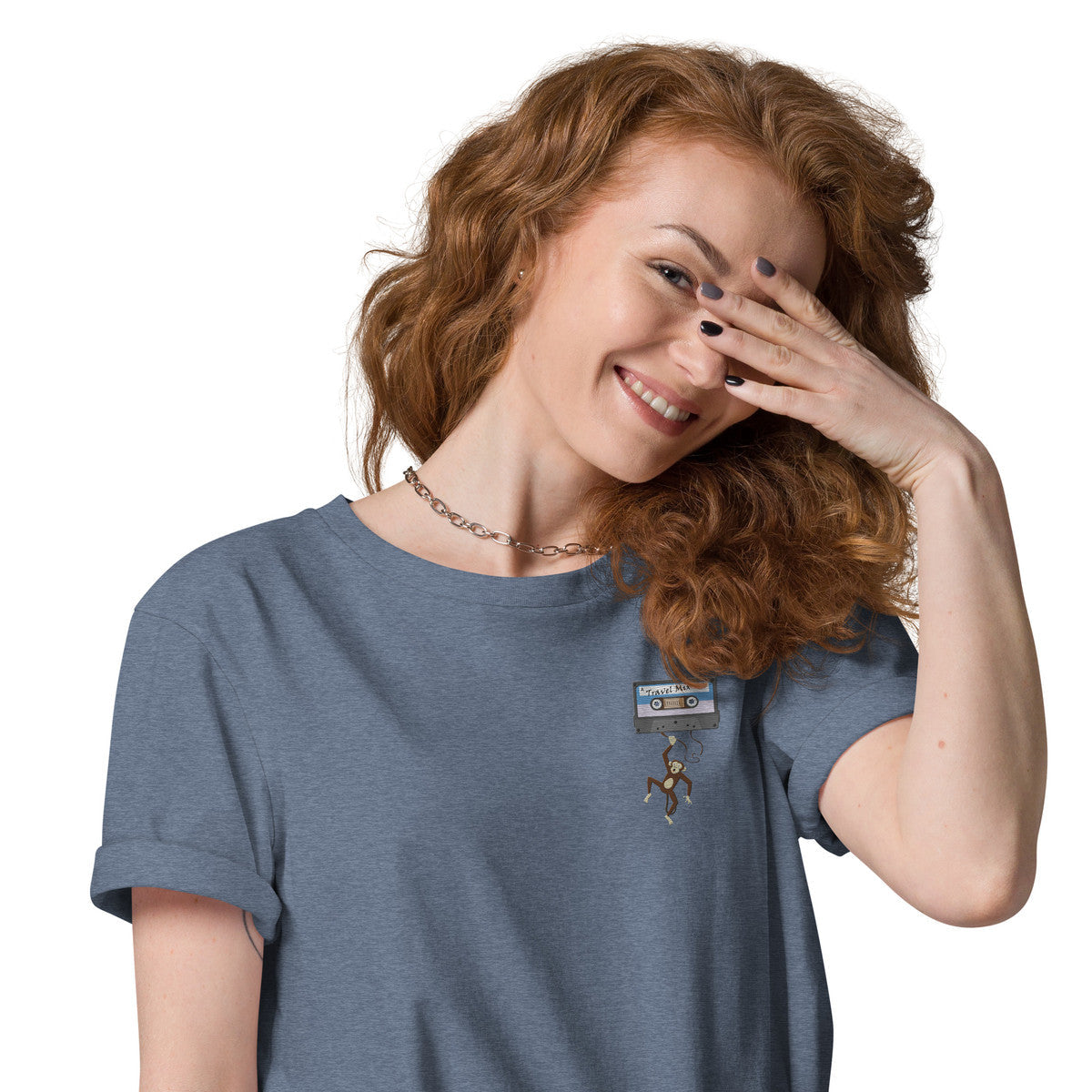 The Cassette Monkey Organic Cotton Embroidered T-Shirt