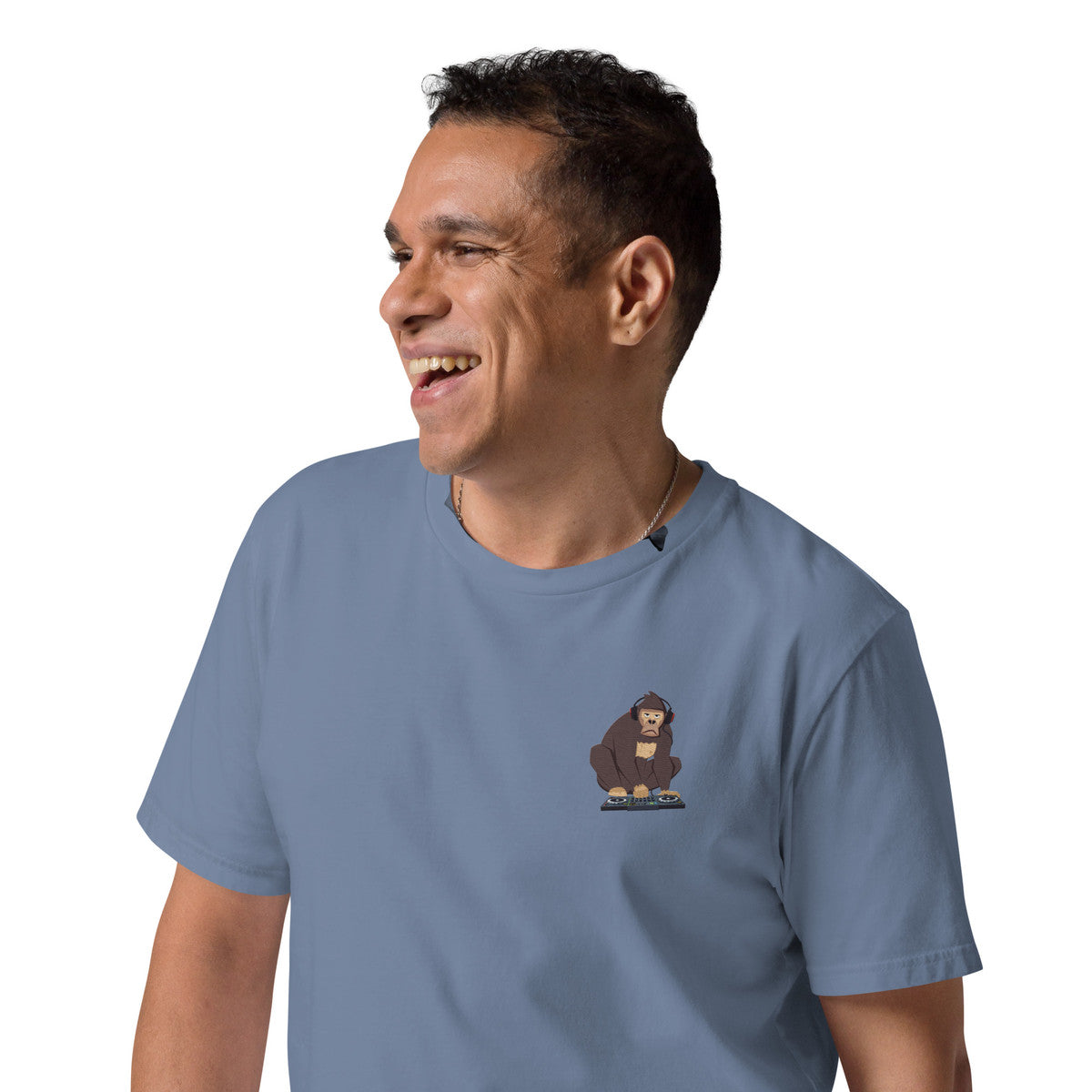 The DJ Monkey Organic Cotton Embroidered T-Shirt