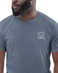 GUSTATORY Edinburgh Coffee Scene Organic Cotton Embroidered T-Shirt