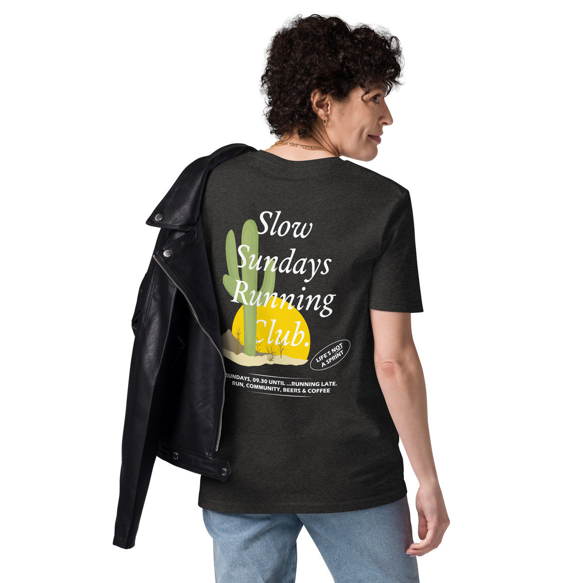 Cactus Slow Sundays Running Club Organic Cotton T-Shirt
