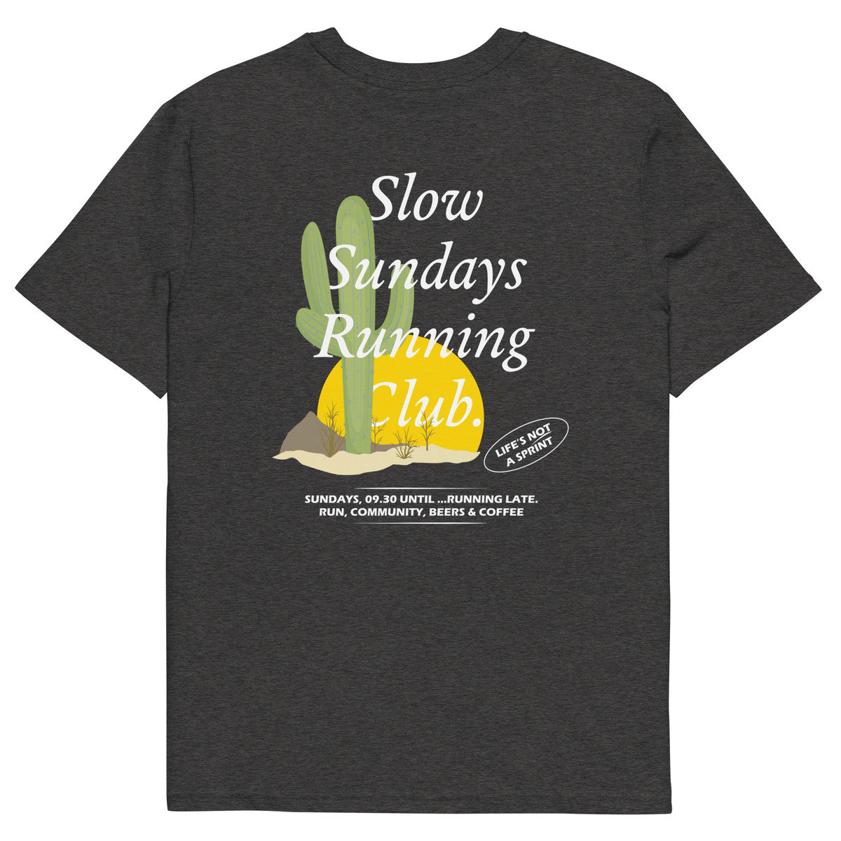 Cactus Slow Sundays Running Club Organic Cotton T-Shirt