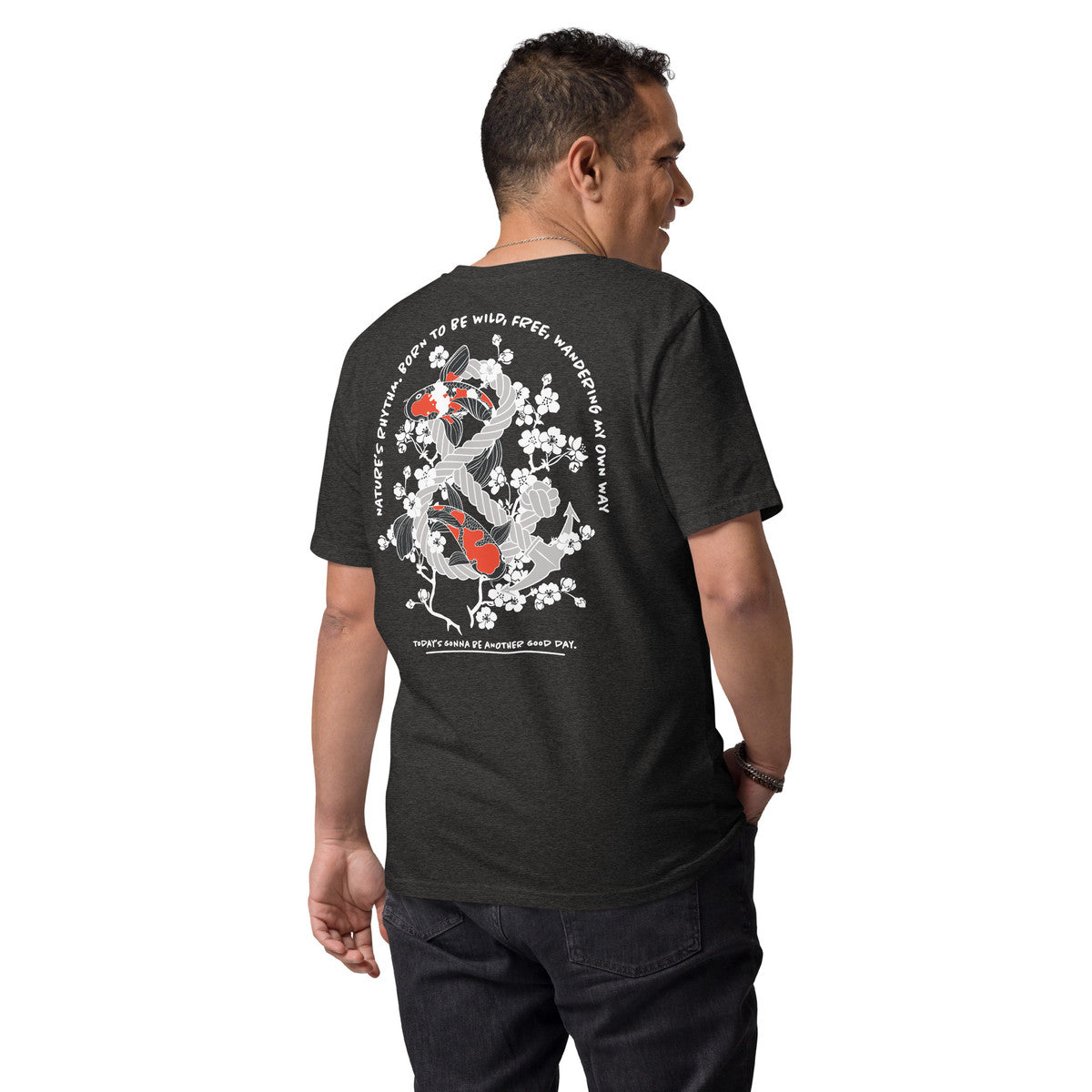 Koi Fish Another Good Day Organic Cotton T-Shirt